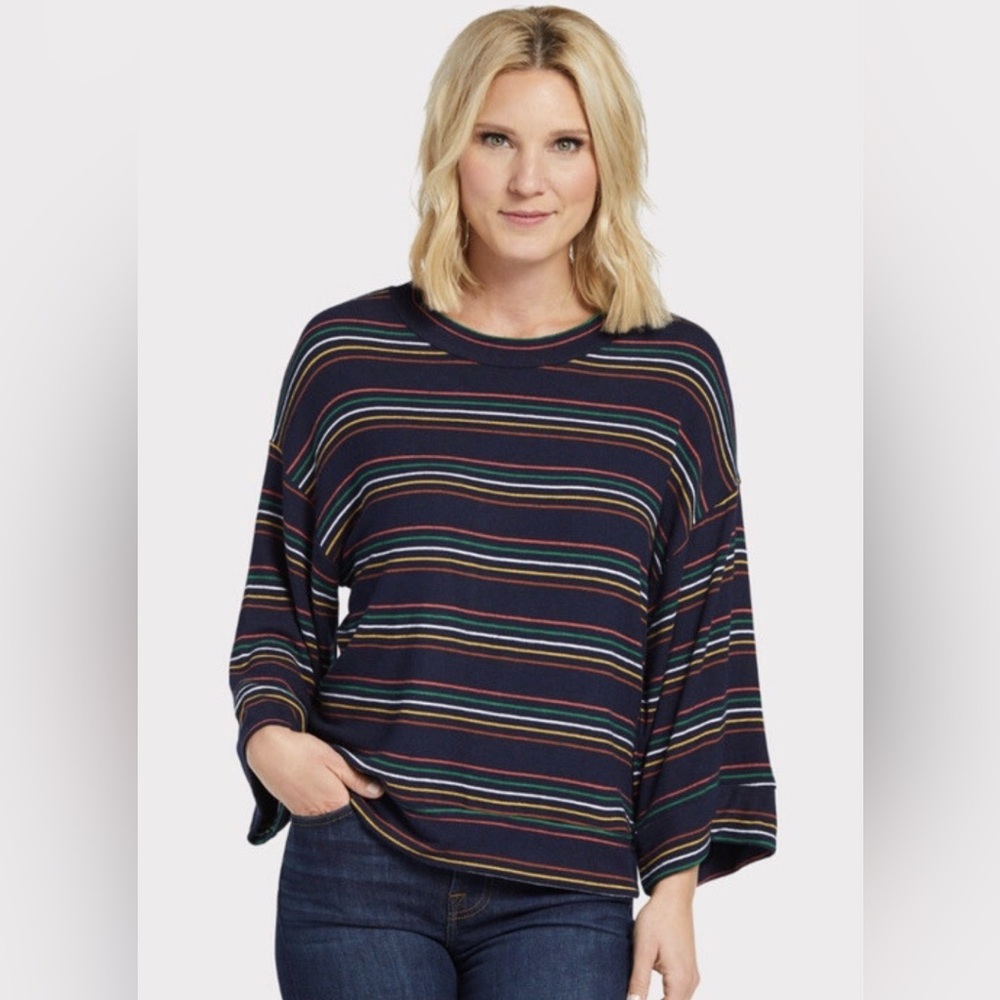 Sundry Multicolor Striped Pullover Sweatshirt/Swe… - image 2